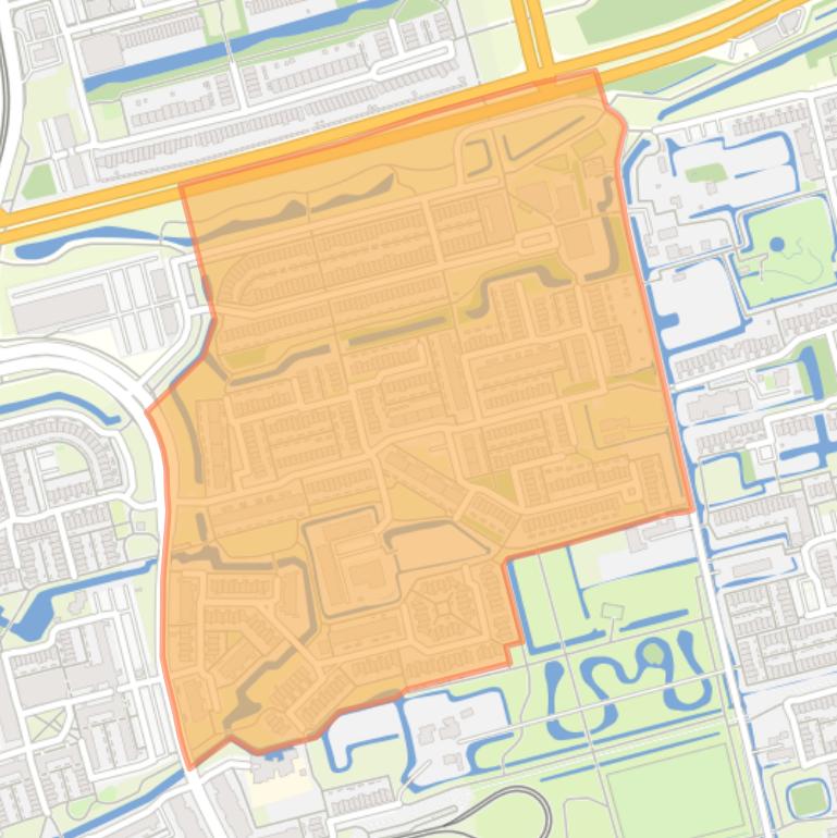 Kaart van de Latijns Amerikabuurt.