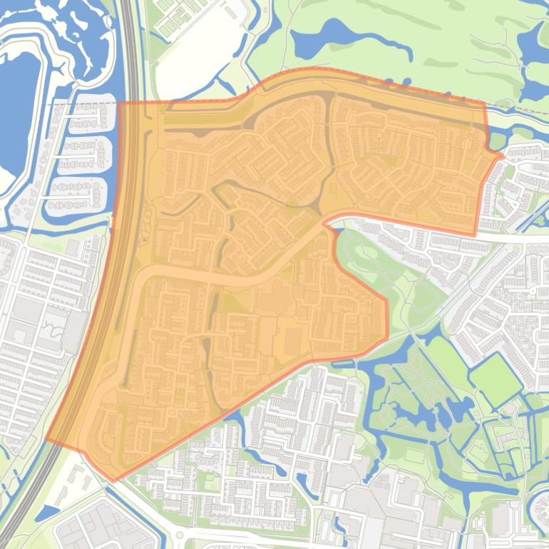 Kaart van de buurt Leedewijk-Noord.