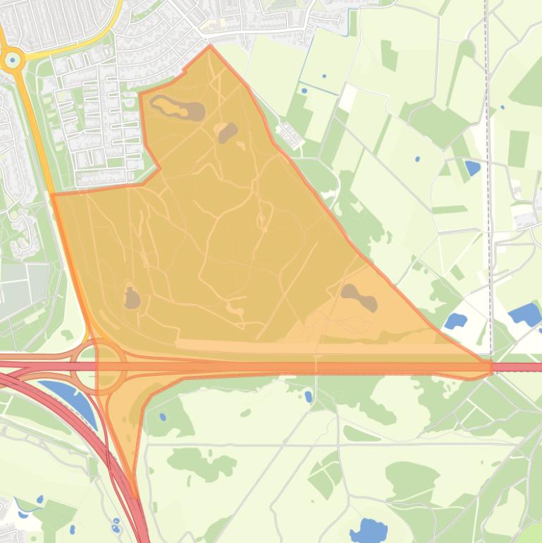 Kaart van de buurt Leenderheide.