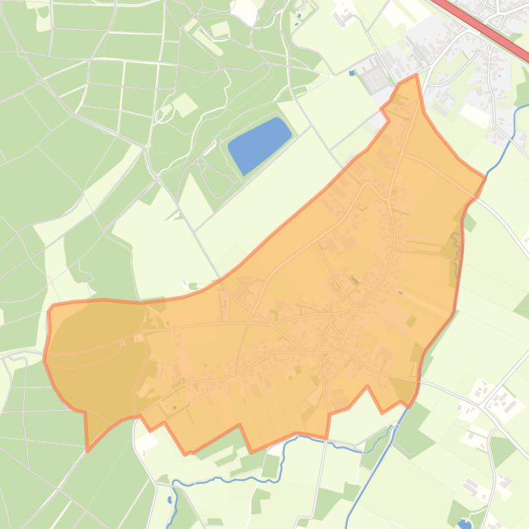 Kaart van de buurt Leenderstrijp.