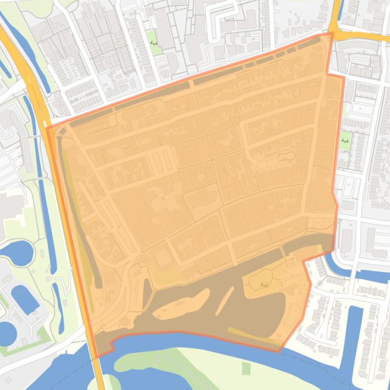 Kaart van de buurt Leerdam centrum zuid.