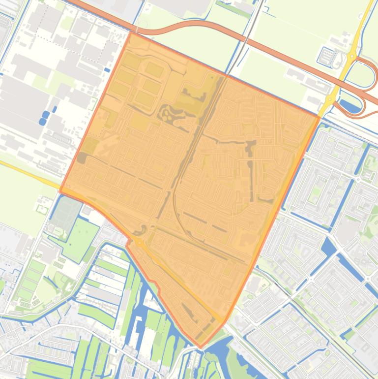 Kaart van de buurt Legmeer.