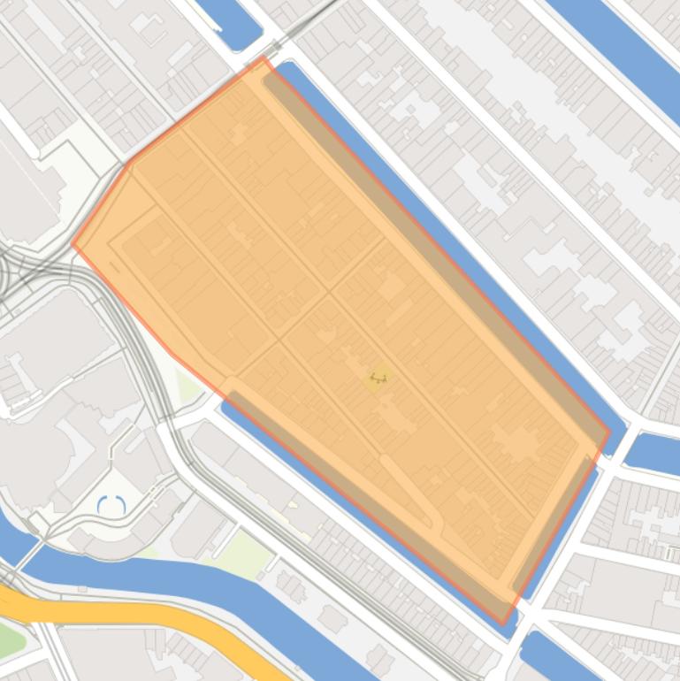 Kaart van de Leidsebuurt-Noordoost.