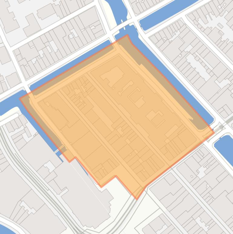 Kaart van de Leidsebuurt-Noordwest.