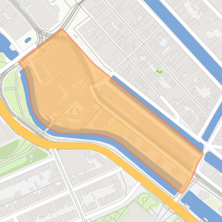 Kaart van de Leidsebuurt-Zuidoost.