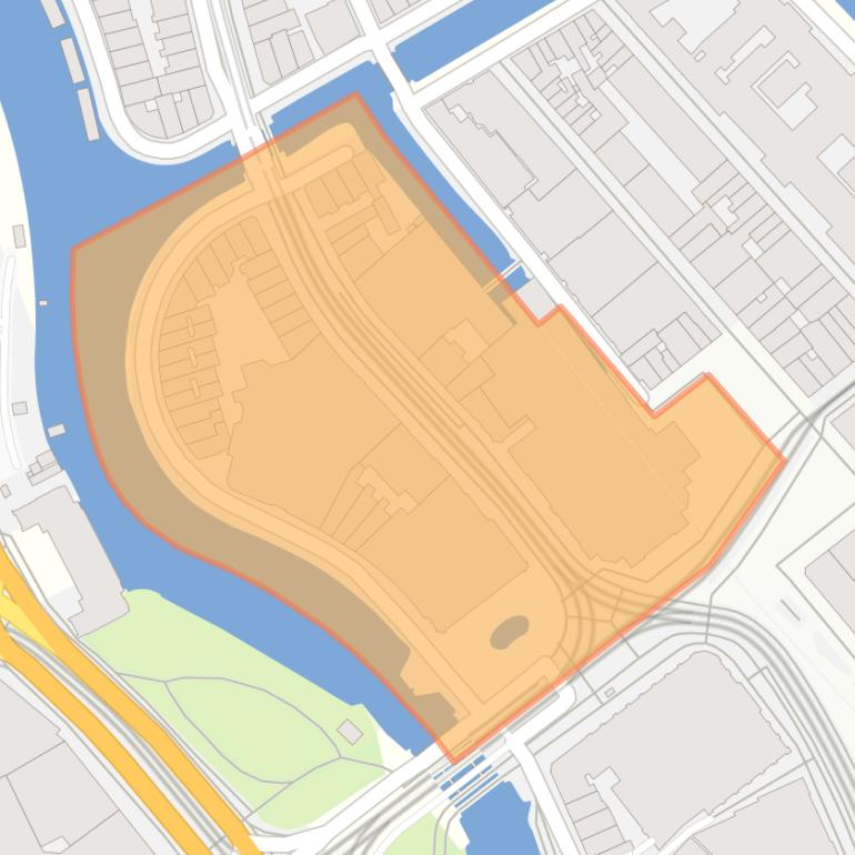 Kaart van de Leidsebuurt-Zuidwest.