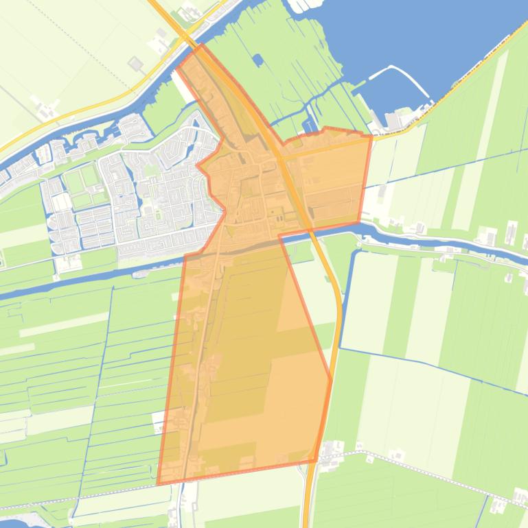 Kaart van de buurt Leimuiden.