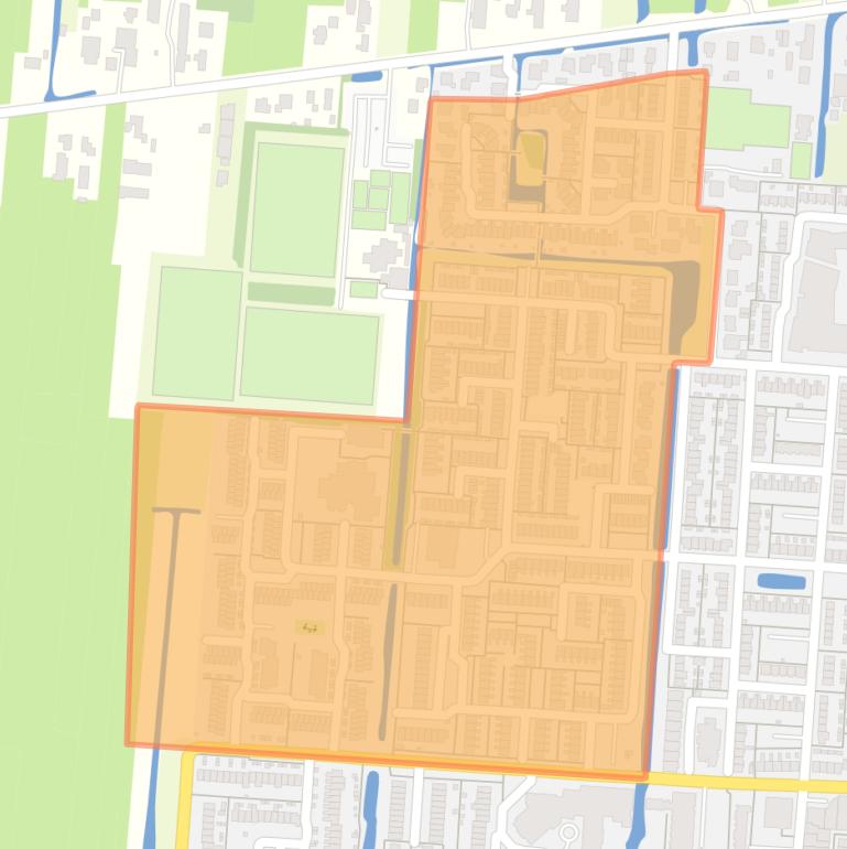 Kaart van de buurt Lekkerkerk-Oost.