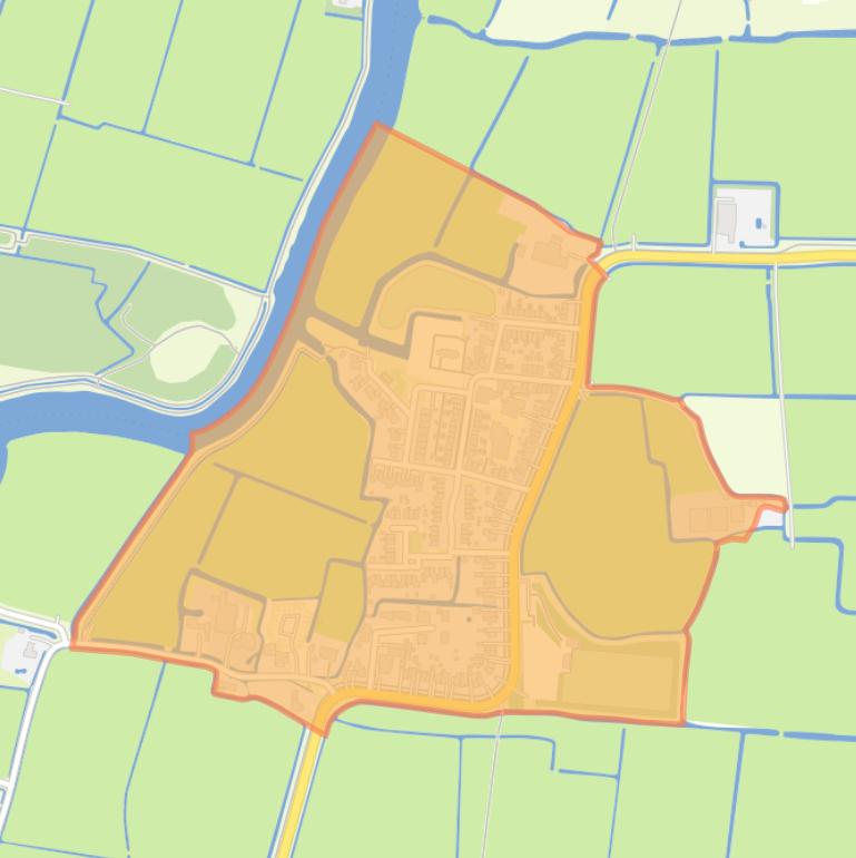 Kaart van de buurt Lekkum.