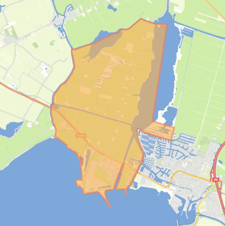 Kaart van de buurt Lemmer-Buitengebied.