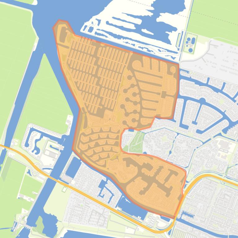 Kaart van de buurt Lemmer-Frieslandpark.