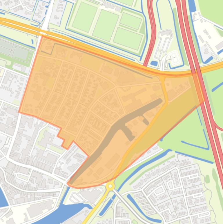 Kaart van de buurt Lemmer-Rienplan.