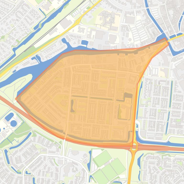 Kaart van de buurt Lemmerweg-West.
