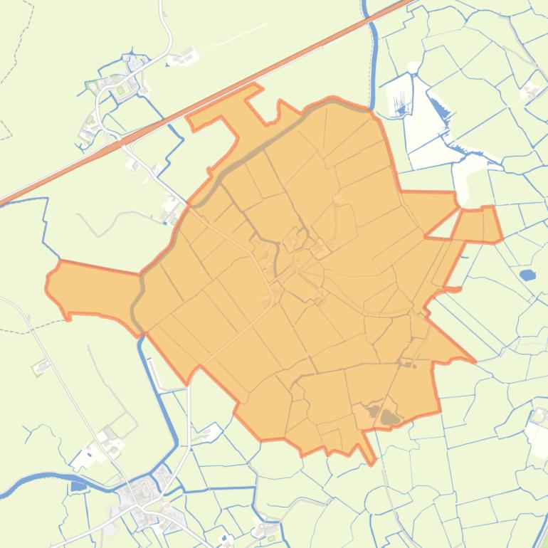 Kaart van de buurt Leons.