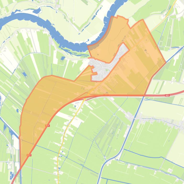 Kaart van de buurt Lexmond buitengebied oost.