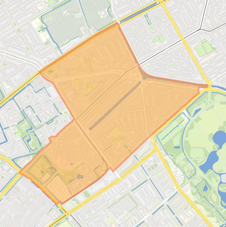 Kaart van de buurt Leyenburg.