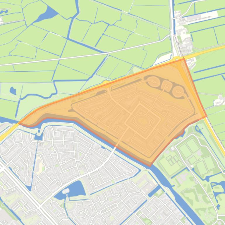 Kaart van de buurt Leyhof.