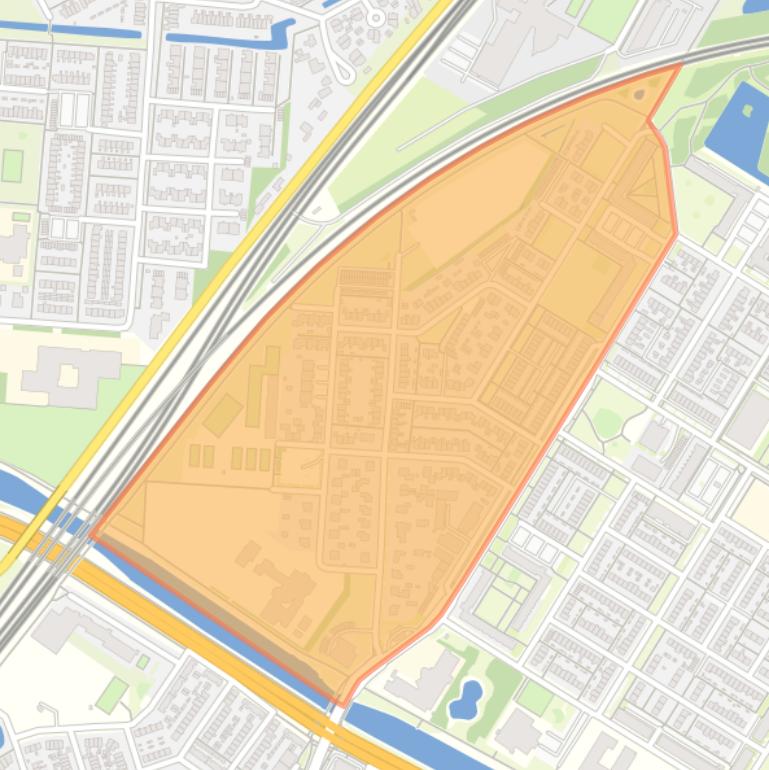 Kaart van de buurt Liendert-Noord.