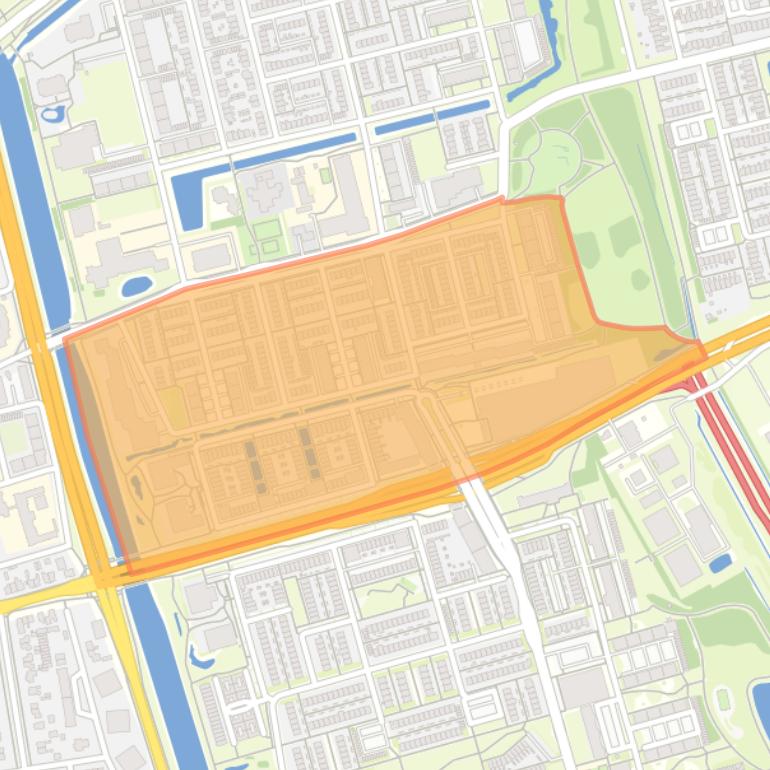 Kaart van de buurt Liendert-Zuid.