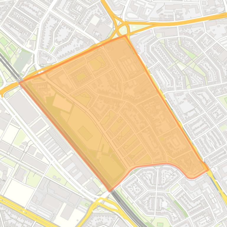 Kaart van de buurt Limbeek-Noord.