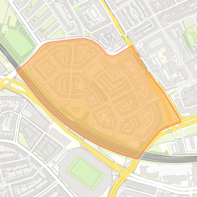 Kaart van de buurt Limbeek-Zuid.