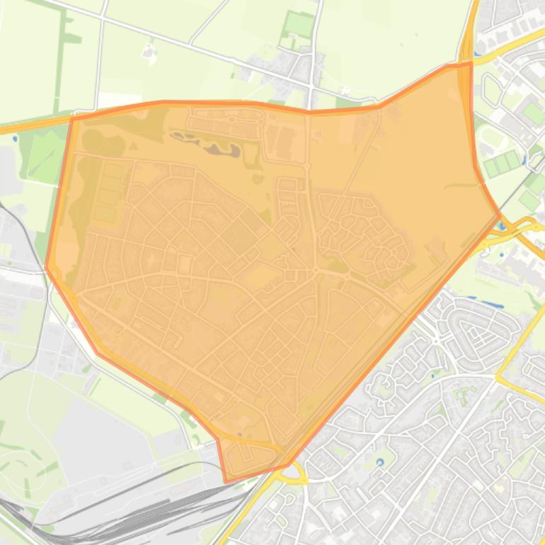 Kaart van de buurt Lindenheuvel.