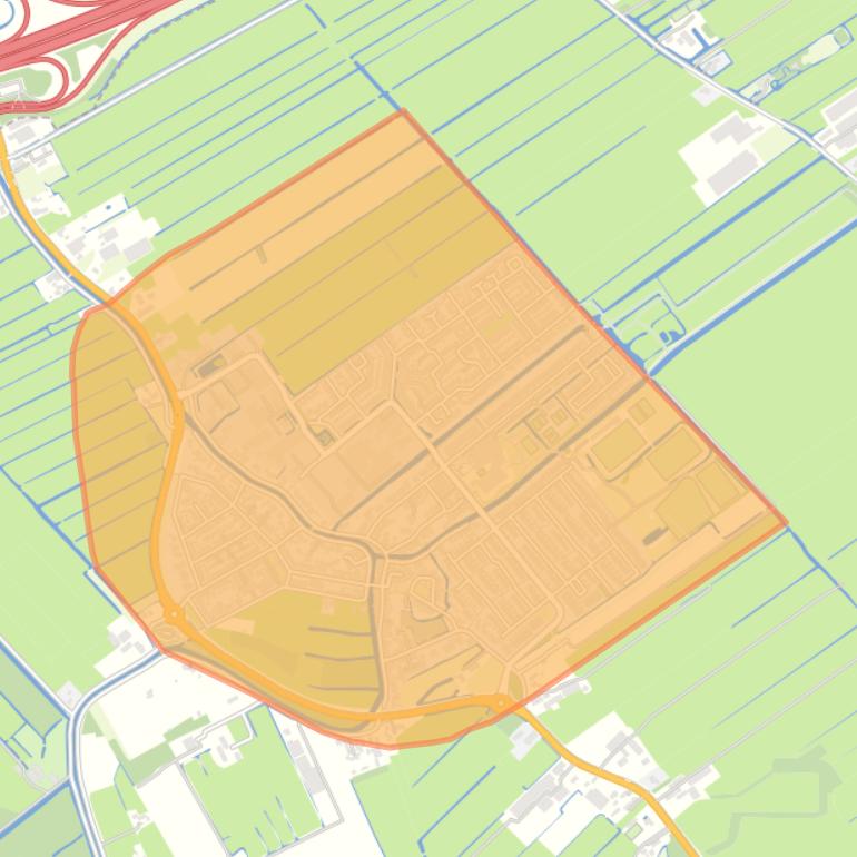 Kaart van de buurt Linschoten.