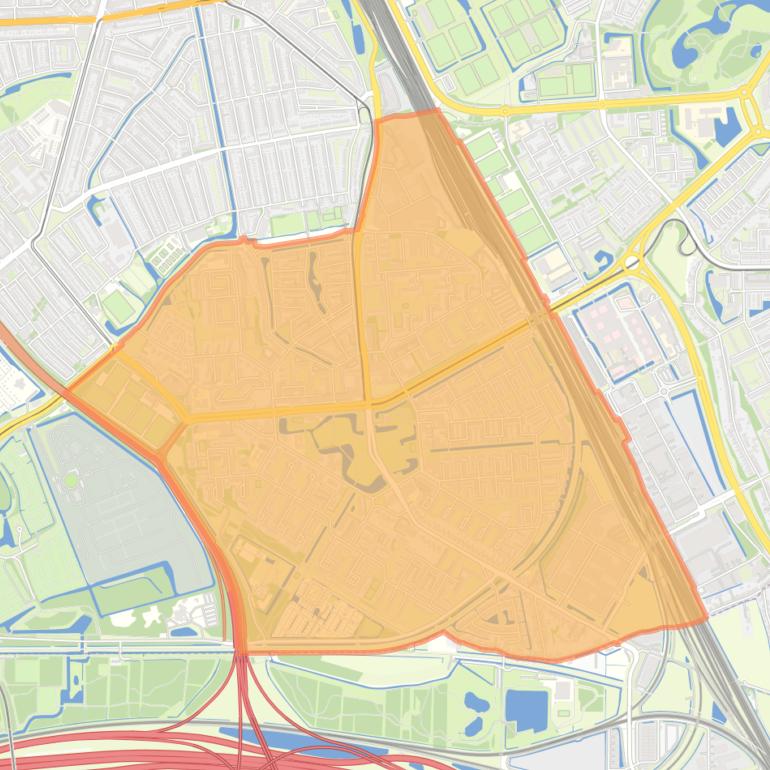 Kaart van de buurt Lombardijen.