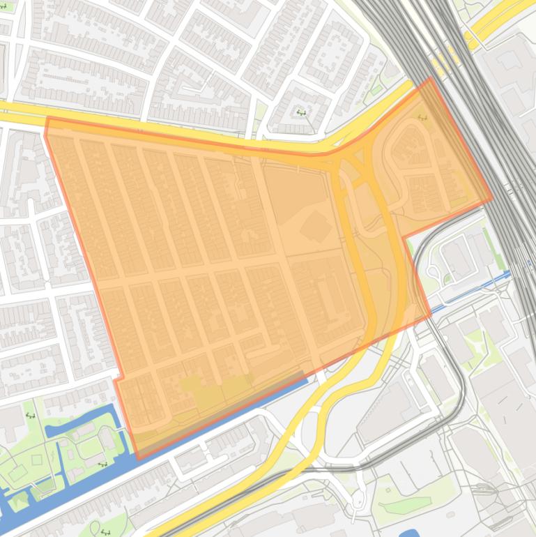 Kaart van de buurt Lombok-Oost.