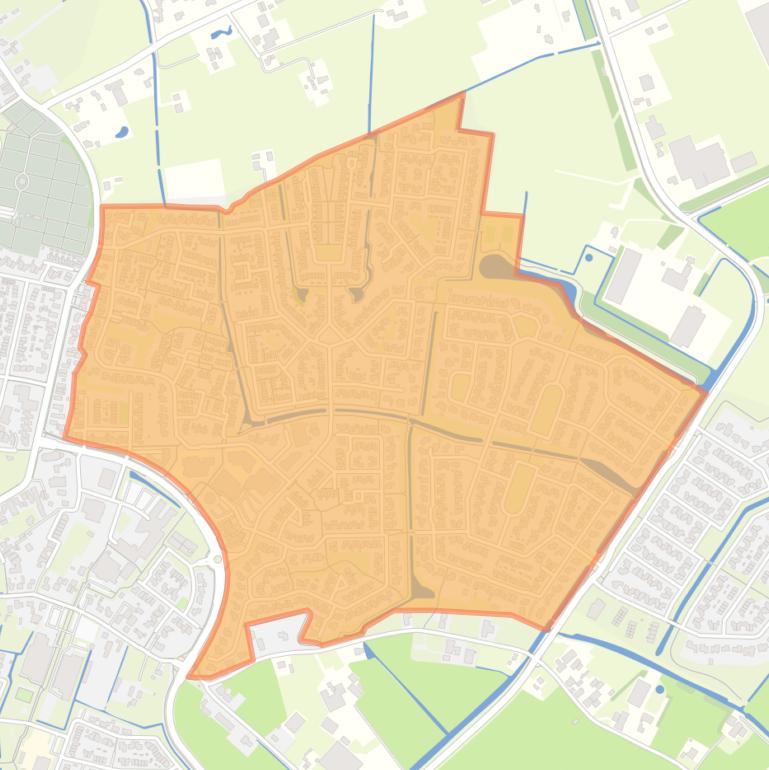 Kaart van de buurt Losse Landen.