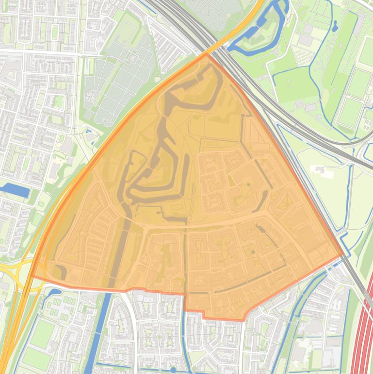 Kaart van de buurt Lunetten-Noord.