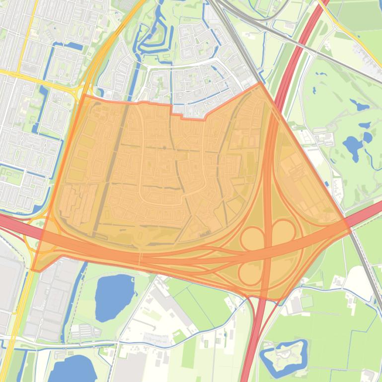 Kaart van de buurt Lunetten-Zuid.