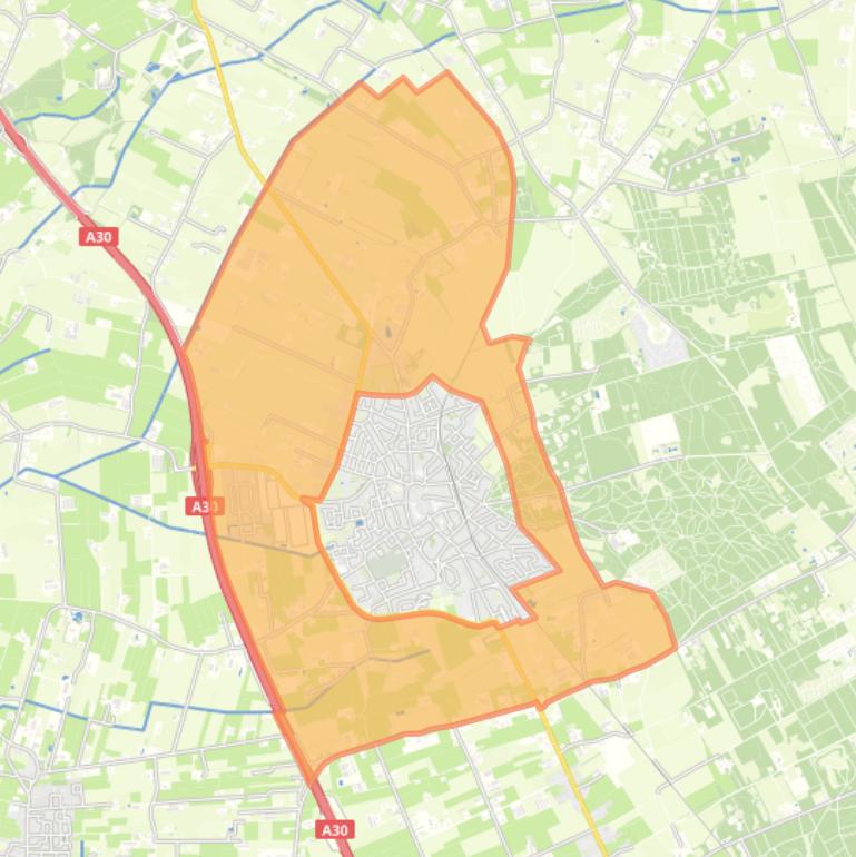 Kaart van de buurt Lunterse Veld.