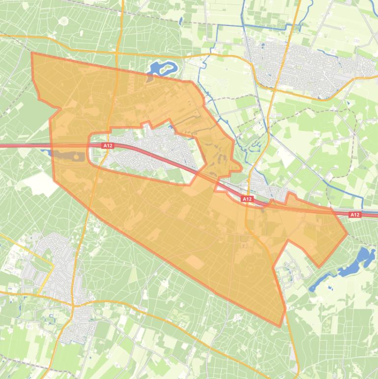 Kaart van de buurt Maarn - Maarsbergen - Bosgebied.
