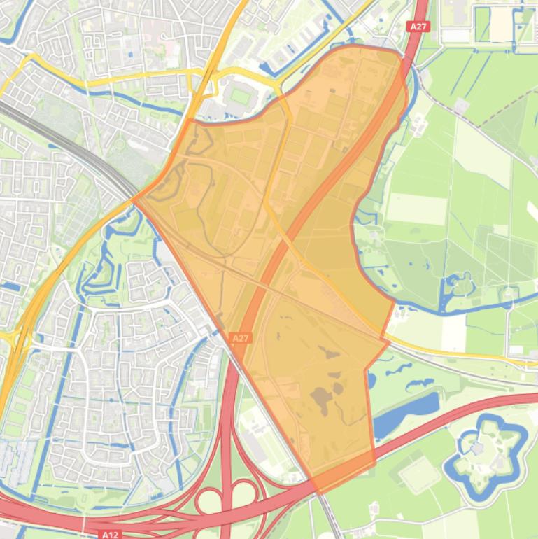 Kaart van de buurt Maarschalkerweerd en Mereveld.