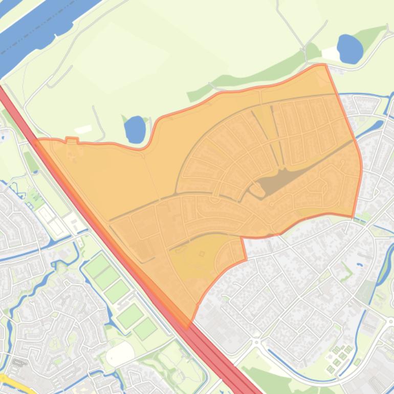 Kaart van de buurt Maasakker.