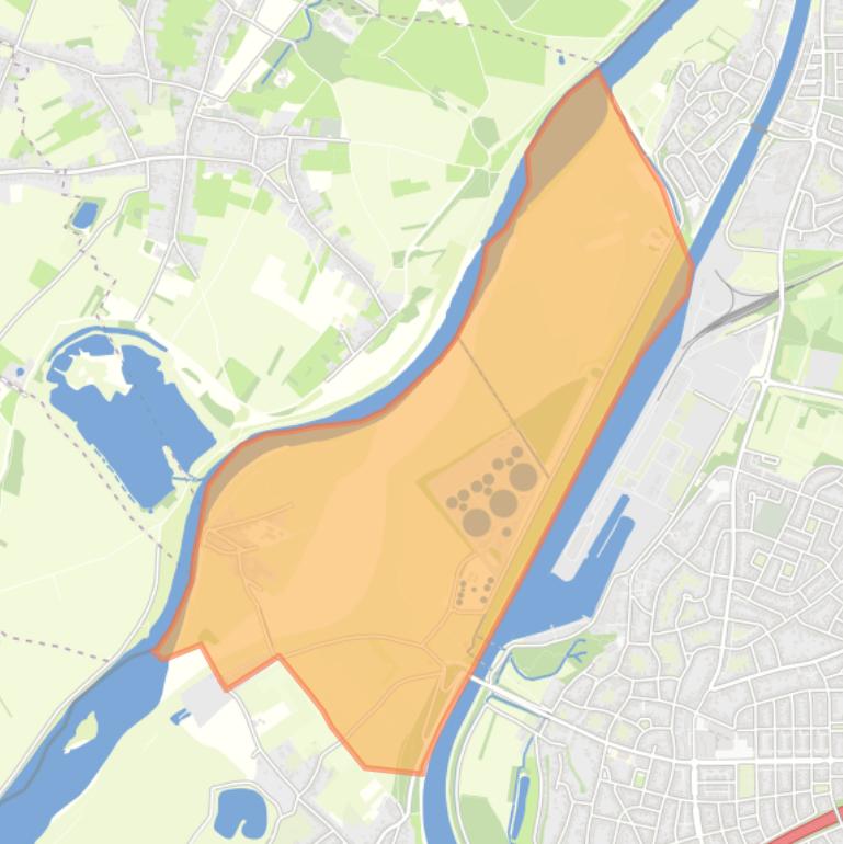 Kaart van de buurt Maasband.