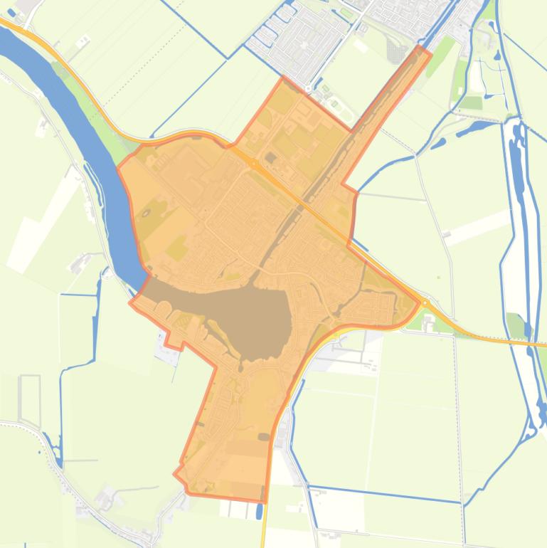 Kaart van de buurt Maasdam Woonkern.