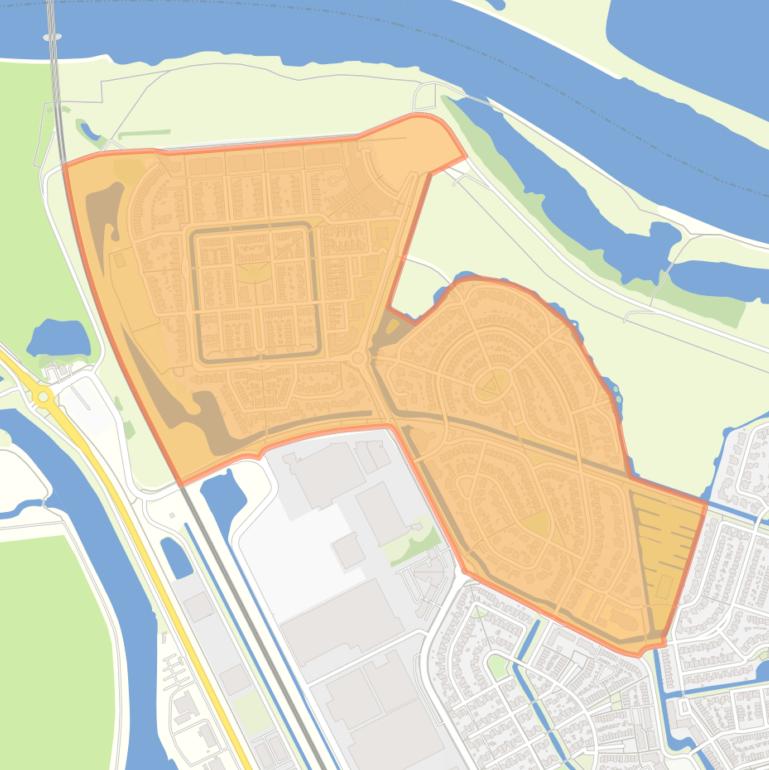 Kaart van de buurt Maasoever.