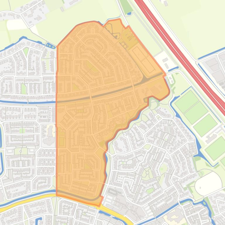 Kaart van de buurt Maasstroom.