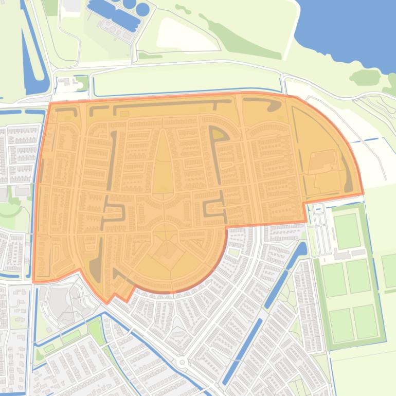 Kaart van de buurt Maaswijk-Noordoost.