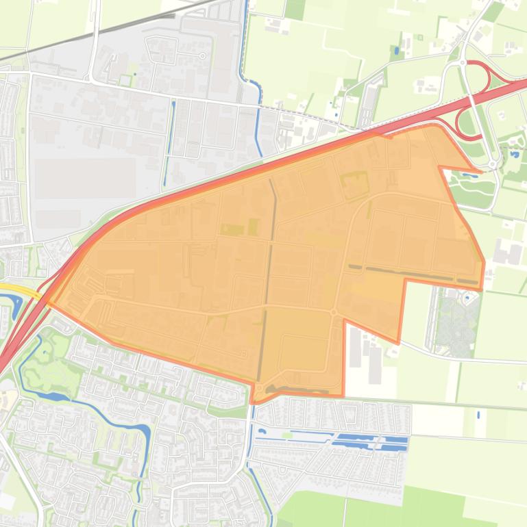 Kaart van de buurt Majoppeveld-Zuid.