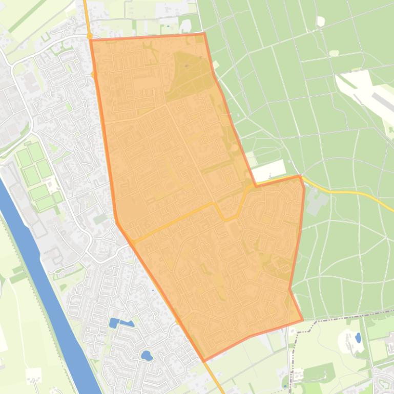 Kaart van de buurt Malden-Oost.