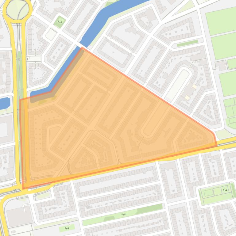 Kaart van de Marathonbuurt-West.