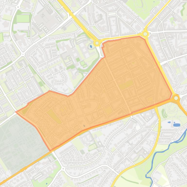 Kaart van de buurt Mariaberg.