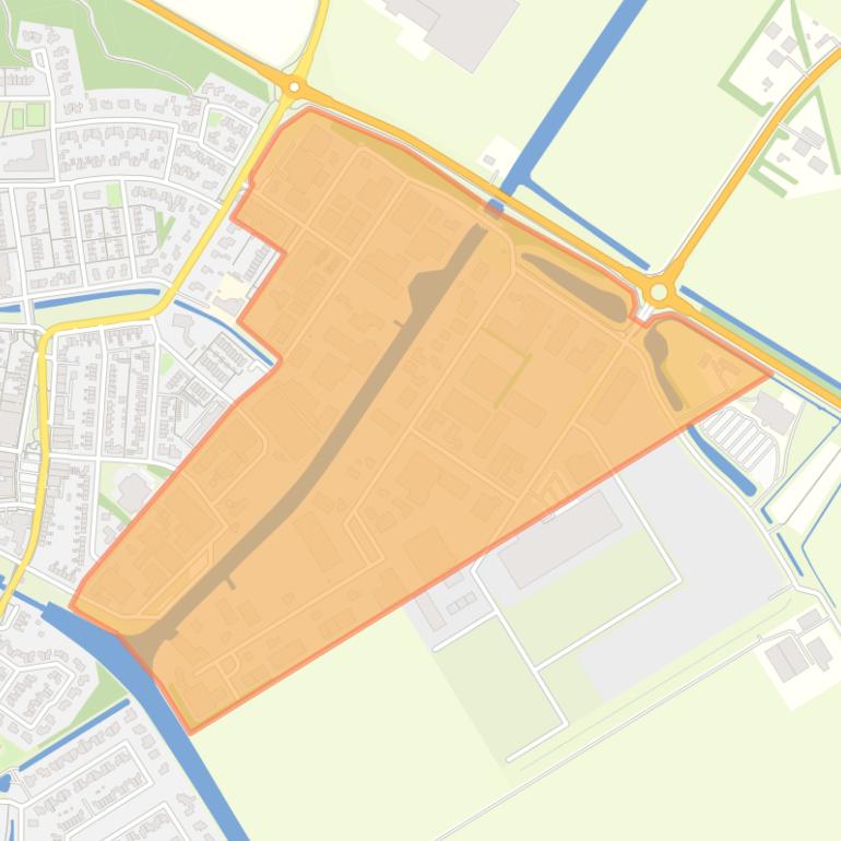 Kaart van de buurt Marknesse-bedrijventerrein.