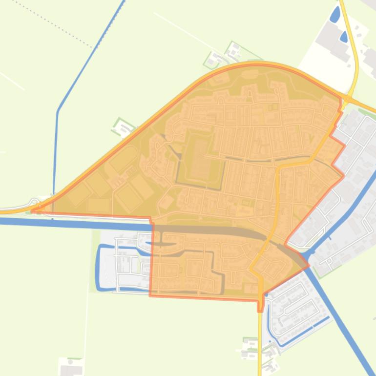 Kaart van de buurt Marknesse-woonkern.