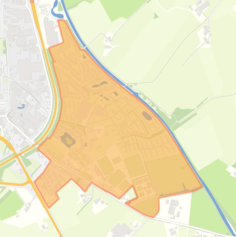 Kaart van de buurt Marveld.