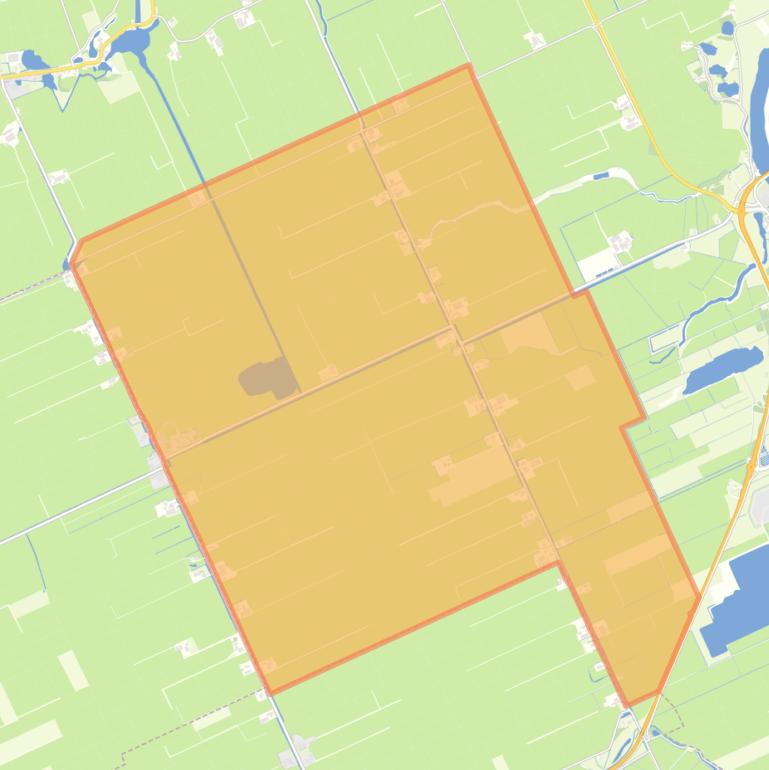 Kaart van de buurt Mastenbroek.