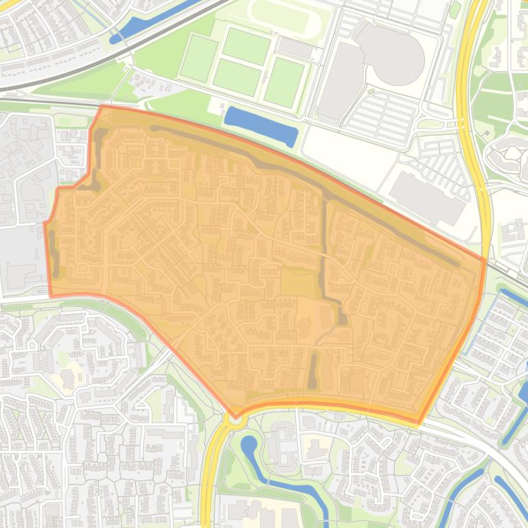 Kaart van de buurt Matenhorst.